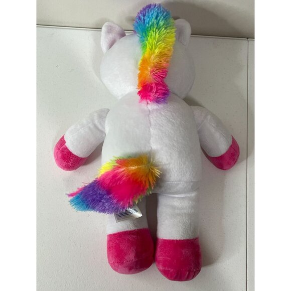 Build-A-Bear Unicorn Plush White with Rainbow Mane & Tail 16” - Picture 7 of 14